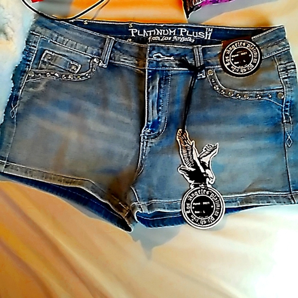 New With Tags Platinum Plush Shorts